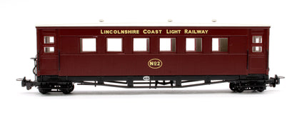 Gloucester Bogie Coach Lincolnshire Coast L.R. Maroon No. 2