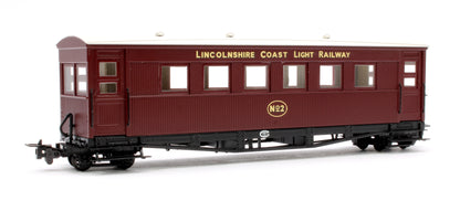 Gloucester Bogie Coach Lincolnshire Coast L.R. Maroon No. 2