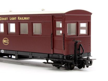 Gloucester Bogie Coach Lincolnshire Coast L.R. Maroon No. 2