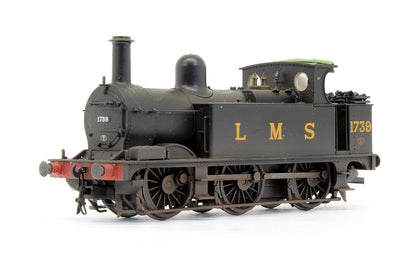 Pre-Owned Midland Class 1F 1739 LMS Black Steam Locomotive - Custom Weathered - DCC Fitted