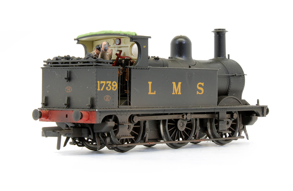 Pre-Owned Midland Class 1F 1739 LMS Black Steam Locomotive - Custom Weathered - DCC Fitted