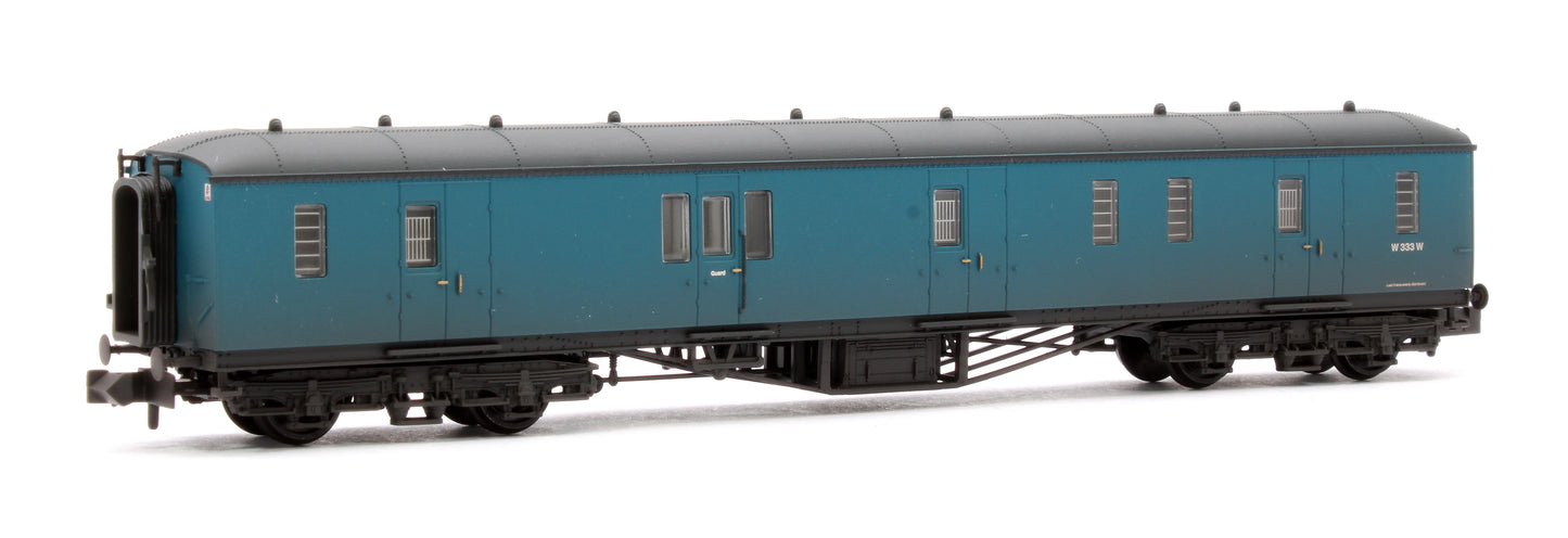 GWR Hawksworth Full Brake BR Blue W333W - Weathered