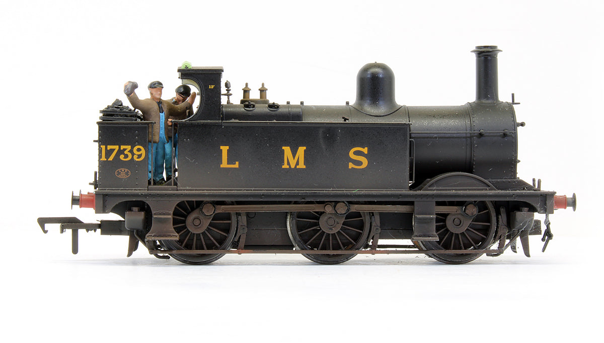 Pre-Owned Midland Class 1F 1739 LMS Black Steam Locomotive - Custom Weathered - DCC Fitted