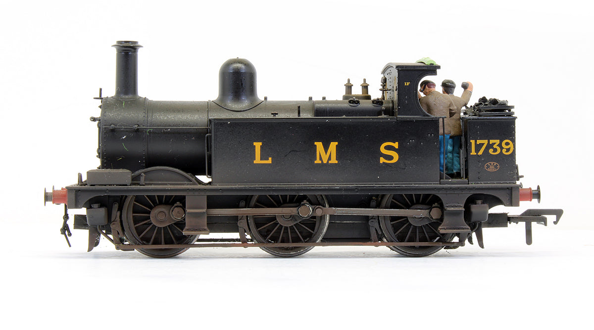 Pre-Owned Midland Class 1F 1739 LMS Black Steam Locomotive - Custom Weathered - DCC Fitted