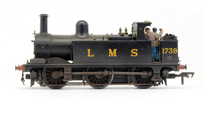 Pre-Owned Midland Class 1F 1739 LMS Black Steam Locomotive - Custom Weathered - DCC Fitted