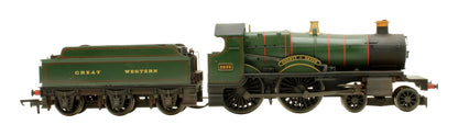 Pre-Owned R3277 RailRoad GWR 4-4-0 County Class 'County Of Devon' 3835' Steam Locomotive - DCC Fitted - Custom Weathered