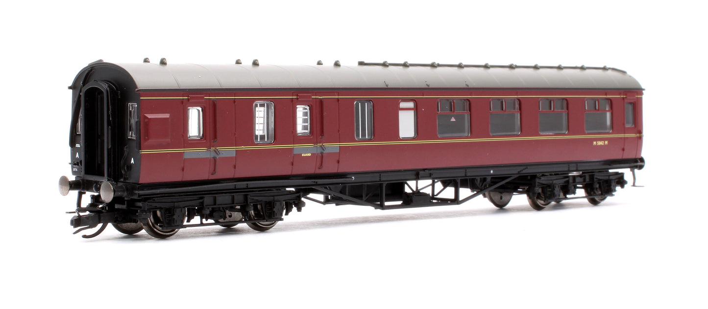 Pre-Owned LMS Period III 57' Brake Third Coach BR Maroon M5842M