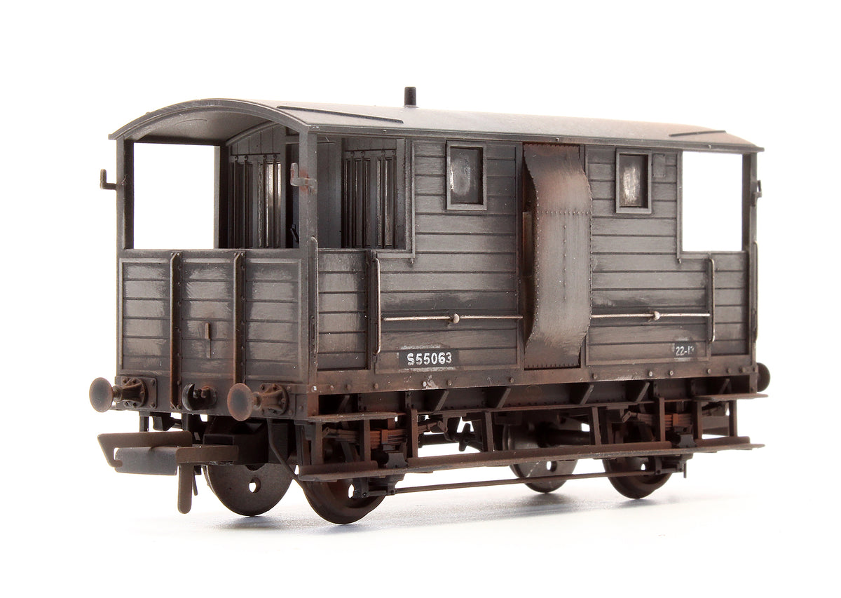 Pre-Owned R6915B BR Grey (Ex-LSWR) 20T Brake Van '55063' - Custom Weathered