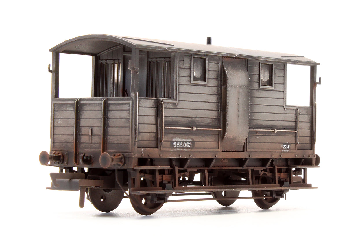 Pre-Owned R6915B BR Grey (Ex-LSWR) 20T Brake Van '55063' - Custom Weathered