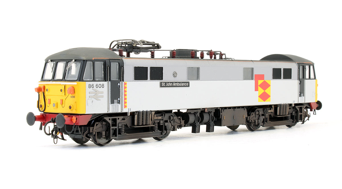Pre-Owned Class 86608 Railfreight Distribution 'St. John Ambulance' Locomotive - Weathered
