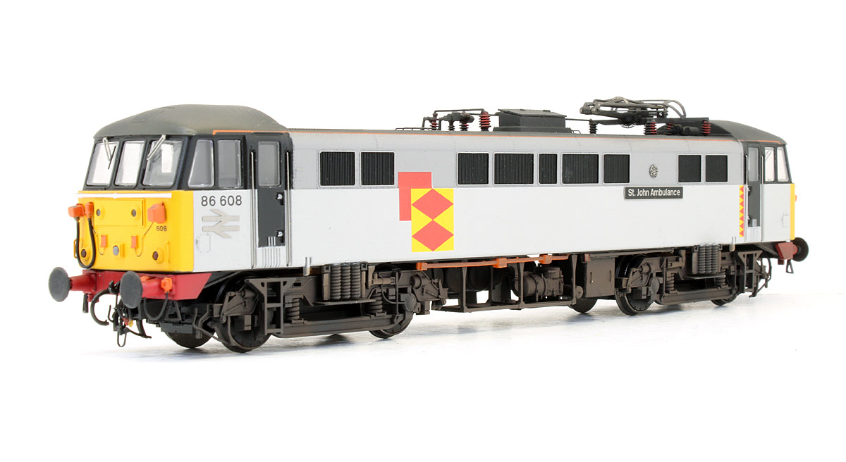 Pre-Owned Class 86608 Railfreight Distribution 'St. John Ambulance' Locomotive - Weathered