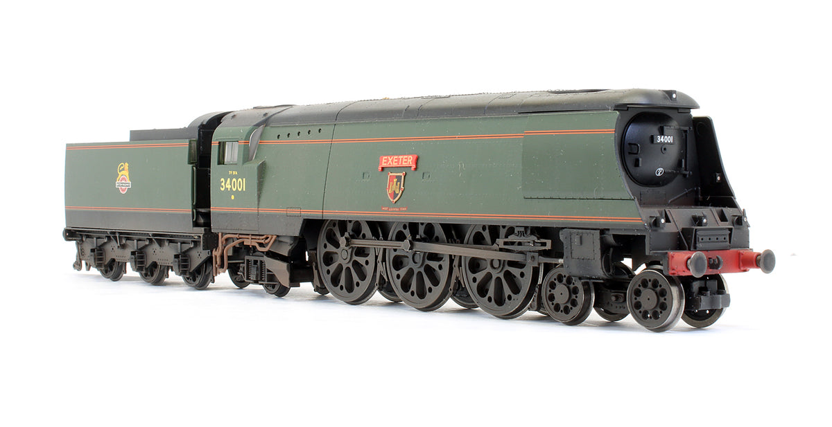 Pre-Owned BR Green 4-6-2 Unrebuilt West Country Class 'Exeter' 34001 Steam Locomotive - Custom Weathered