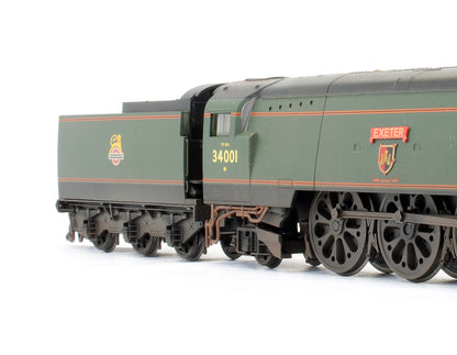 Pre-Owned BR Green 4-6-2 Unrebuilt West Country Class 'Exeter' 34001 Steam Locomotive - Custom Weathered