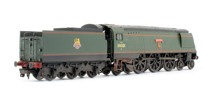 Pre-Owned BR Green 4-6-2 Unrebuilt West Country Class 'Exeter' 34001 Steam Locomotive - Custom Weathered