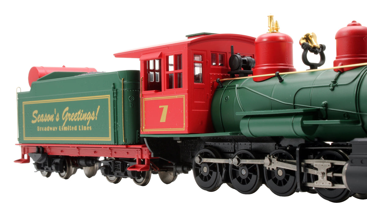 Pre-Owned 911 Broadway Limited Imports 2-8-0 Green No.7 'Seasons Greetings' Steam Locomotive - DCC Sound