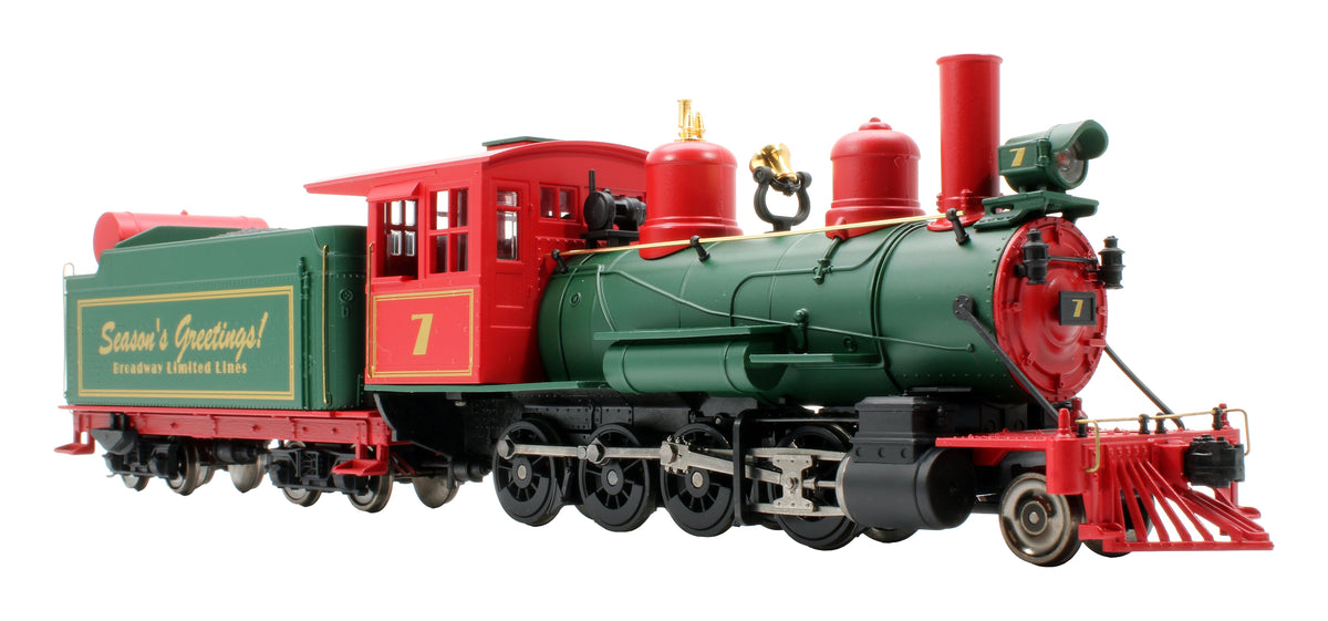 Pre-Owned 911 Broadway Limited Imports 2-8-0 Green No.7 'Seasons Greetings' Steam Locomotive - DCC Sound