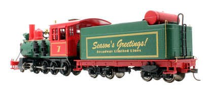 Pre-Owned 911 Broadway Limited Imports 2-8-0 Green No.7 'Seasons Greetings' Steam Locomotive - DCC Sound