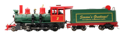 Pre-Owned 911 Broadway Limited Imports 2-8-0 Green No.7 'Seasons Greetings' Steam Locomotive - DCC Sound
