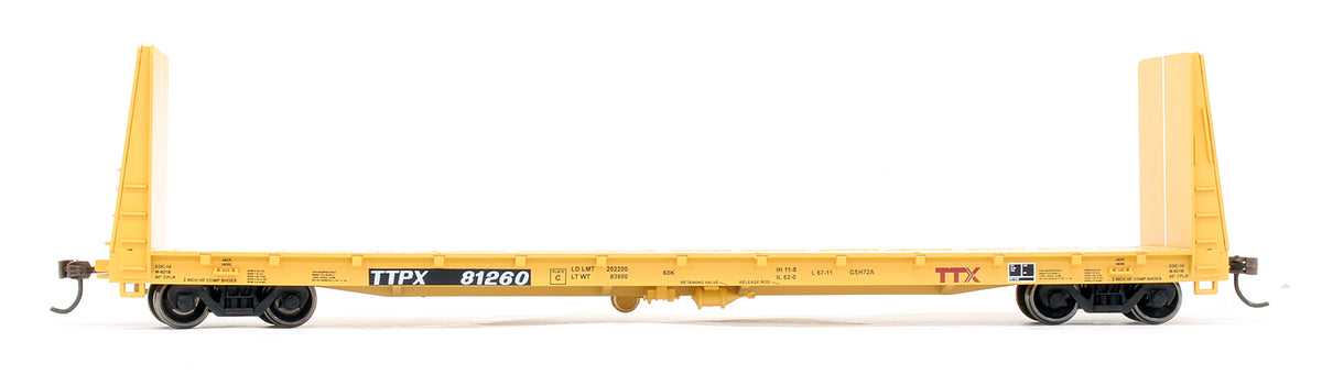 Pre-Owned Trailer Train (Red) 60' Bulkhead Flat Cars