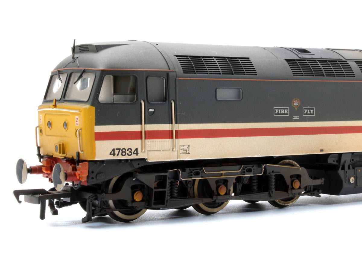 Pre-Owned Class 47834 'Fire Fly' BR Intercity Swallow Diesel Locomotive (Weathered) - DCC Fitted