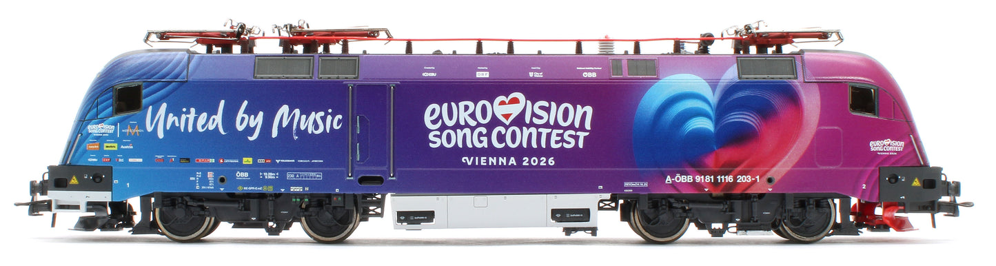 7500240 ÖBB 1116 203-1 "Eurovision Song Contest 2026" Electric Locomotive
