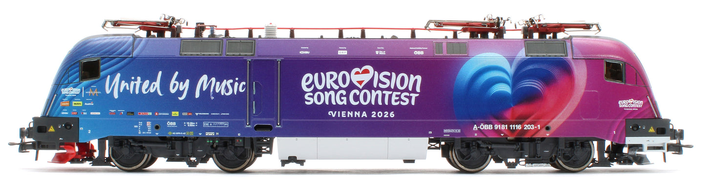 7500240 ÖBB 1116 203-1 "Eurovision Song Contest 2026" Electric Locomotive