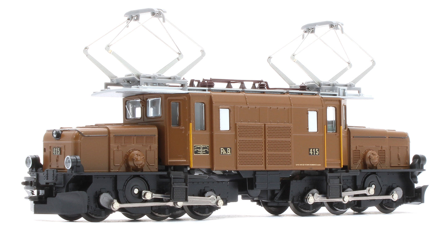 10-1987 RhB Ge6/6 I 415 Crocodile Electric Passenger Train Pack IV