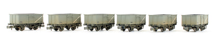 Pre-Owned 377-225Z Set Of 6 BR Grey 16T Mineral Wagons (Weathered) (Exclusive Edition)