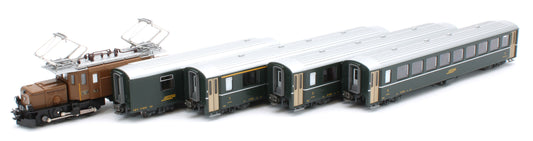 10-1987 RhB Ge6/6 I 415 Crocodile Electric Passenger Train Pack IV