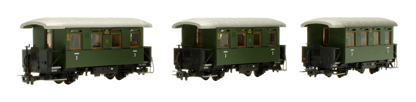Pre-Owned L340500 '3692 Stg / 3694 Stg / 3724 Stg' Oechsle Railways 3-Piece Passenger Car Set