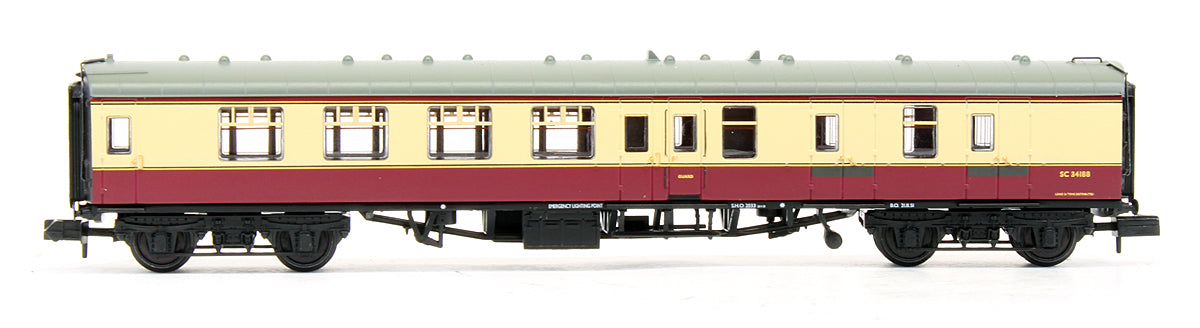 374-185D Pre-Owned BR MK1 BSK Brake Second Corridor Coach Crimson & Cream 'SC 34188'