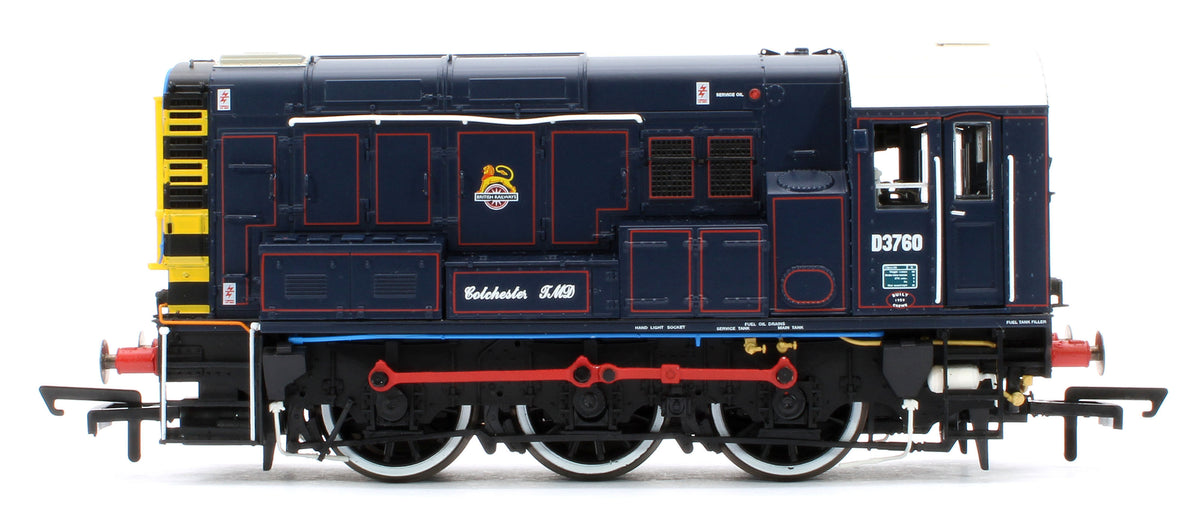 R30507 Class 08 BR/GER Lined Blue D3760 'Colchester TMD' Diesel Locomotive