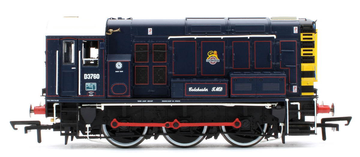R30507 Class 08 BR/GER Lined Blue D3760 'Colchester TMD' Diesel Locomotive