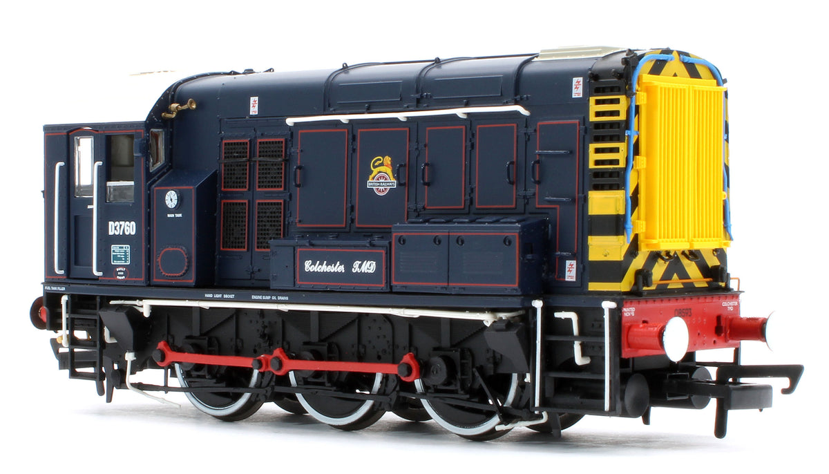 R30507 Class 08 BR/GER Lined Blue D3760 'Colchester TMD' Diesel Locomotive