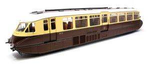 Pre-Owned Streamlined Railcar 10 Lined Chocolate & Cream GWR Monogram Diesel Locomotive - DCC Sound