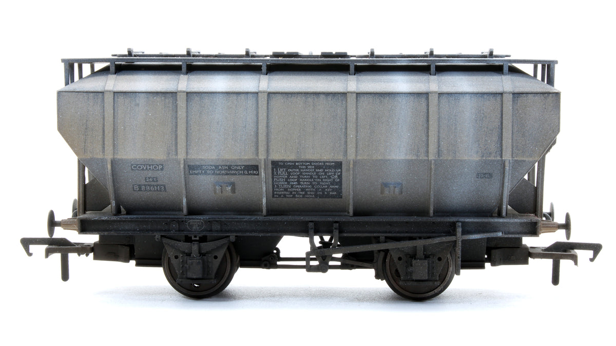 Pre-Owned Covered Hopper Wagon (COVHOP) BR Light Grey - Custom Weathered