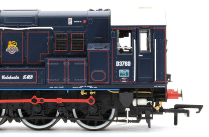 R30507 Class 08 BR/GER Lined Blue D3760 'Colchester TMD' Diesel Locomotive