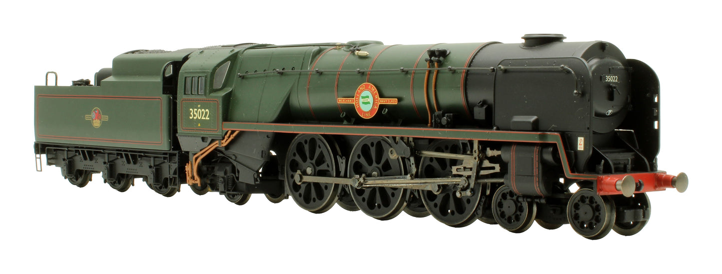 Pre-Owned R2169-TMC64 BR Green 4-6-2 Merchant Navy Class (Rebuilt) No. 35022 'Holland America Line' Steam Locomotive