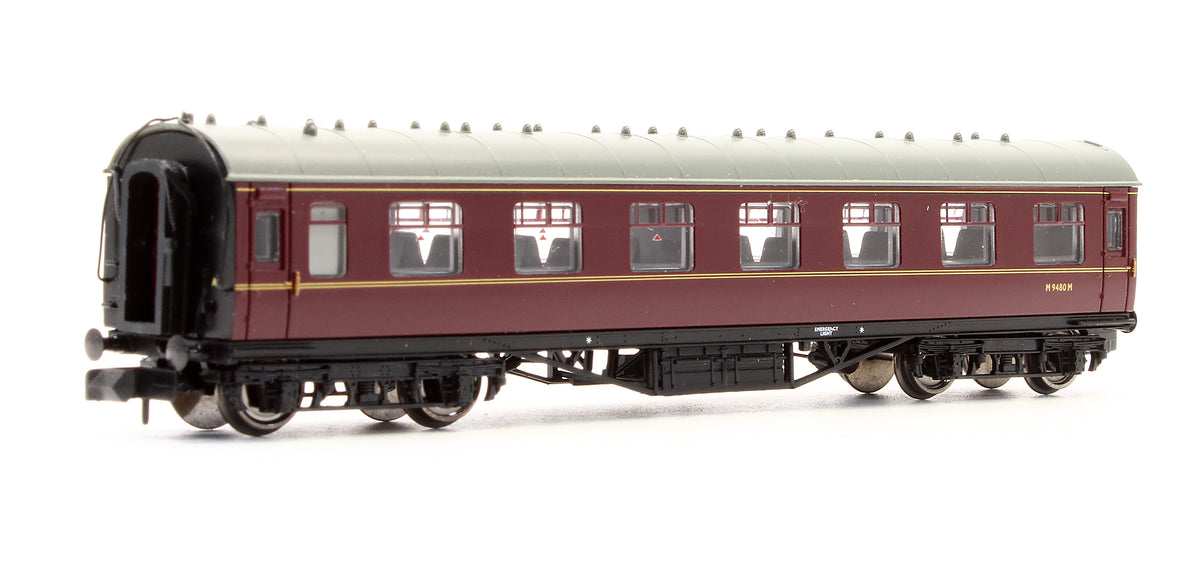 Pre-Owned 374-842A Stanier Vestibule Second Coach BR Maroon 'M9480M'