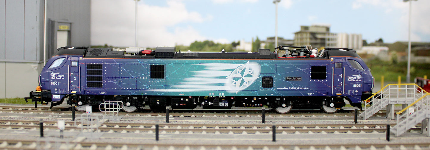 Class 88 'Revolution' 88001 DRS Electro-Diesel Locomotive (DCC Fitted & Working Pantograph)