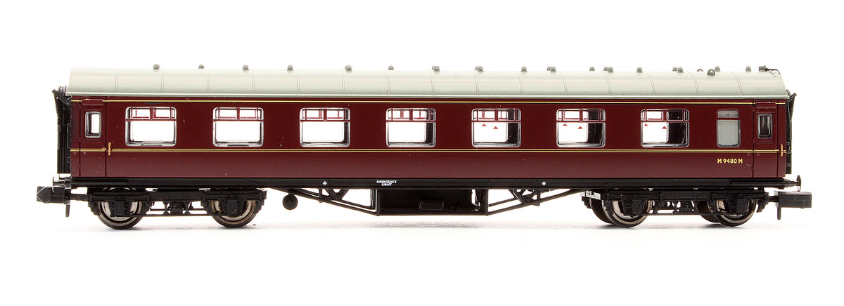 Pre-Owned 374-842A Stanier Vestibule Second Coach BR Maroon 'M9480M'