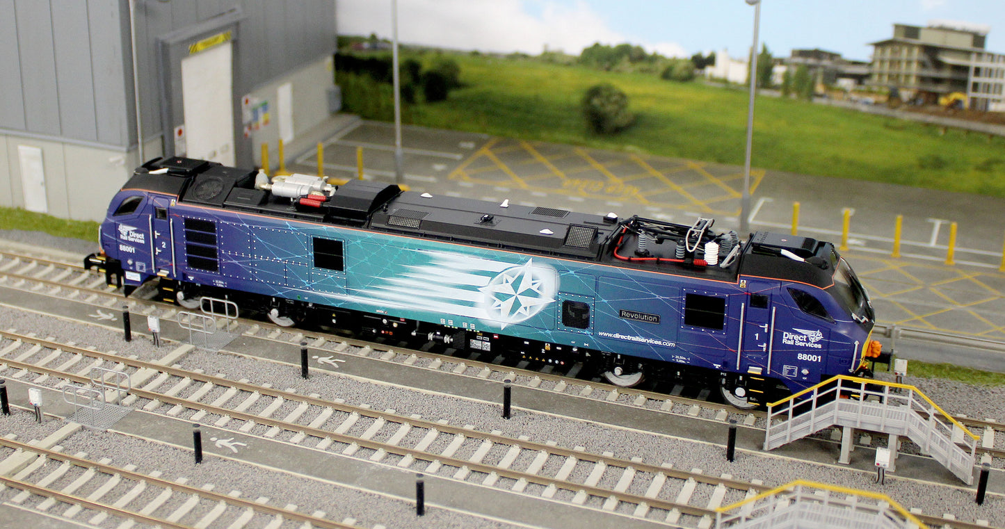 Class 88 'Revolution' 88001 DRS Electro-Diesel Locomotive (DCC Fitted & Working Pantograph)