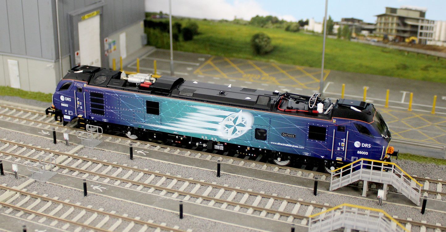 Class 88 'Genesis' 88003 DRS Electro-Diesel Locomotive (DCC Fitted & Working Pantograph)