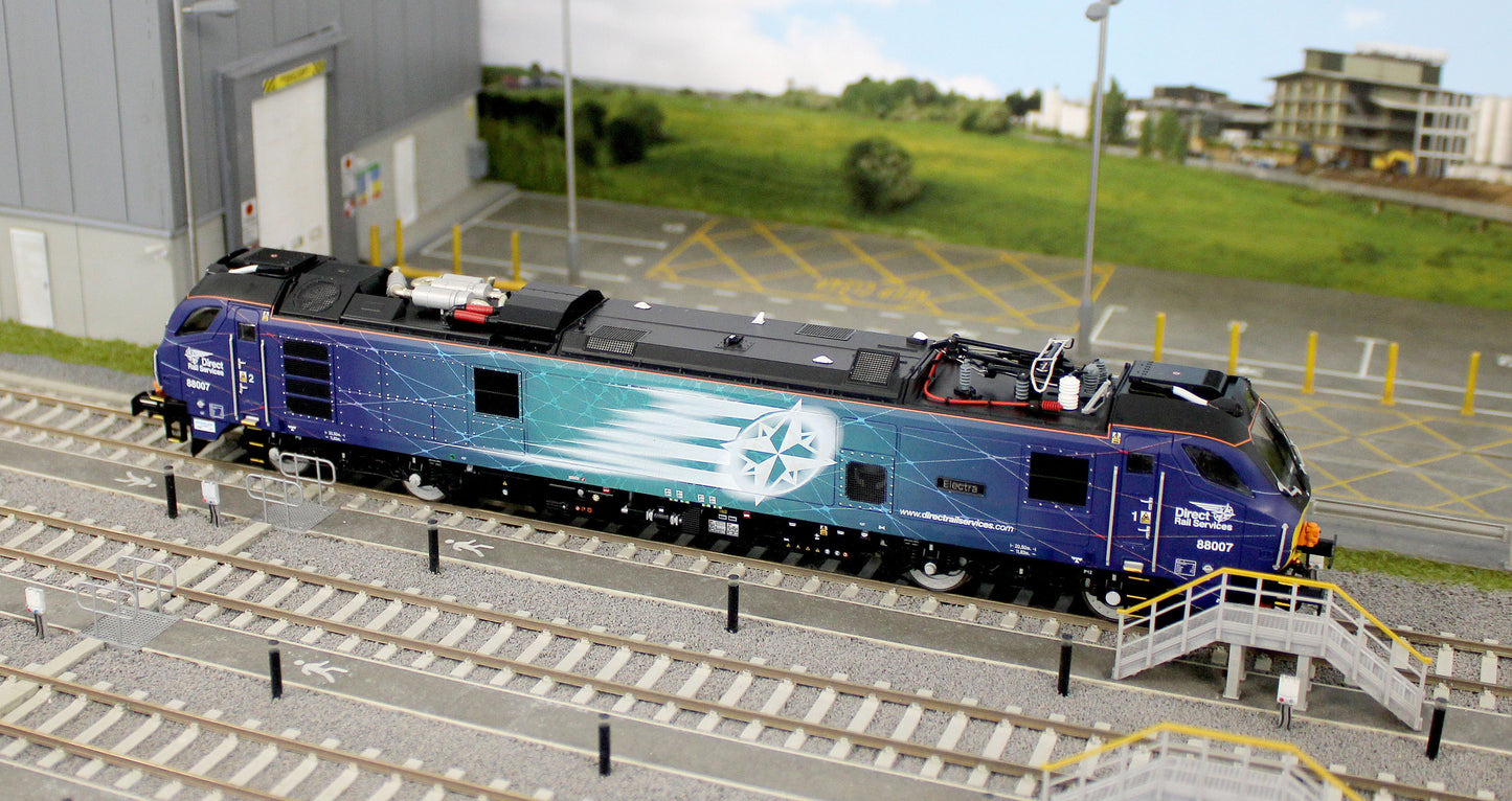 4D-088-003D Class 88 'Electra' 88007 DRS Electro-Diesel Locomotive (DCC Fitted & Working Pantograph)
