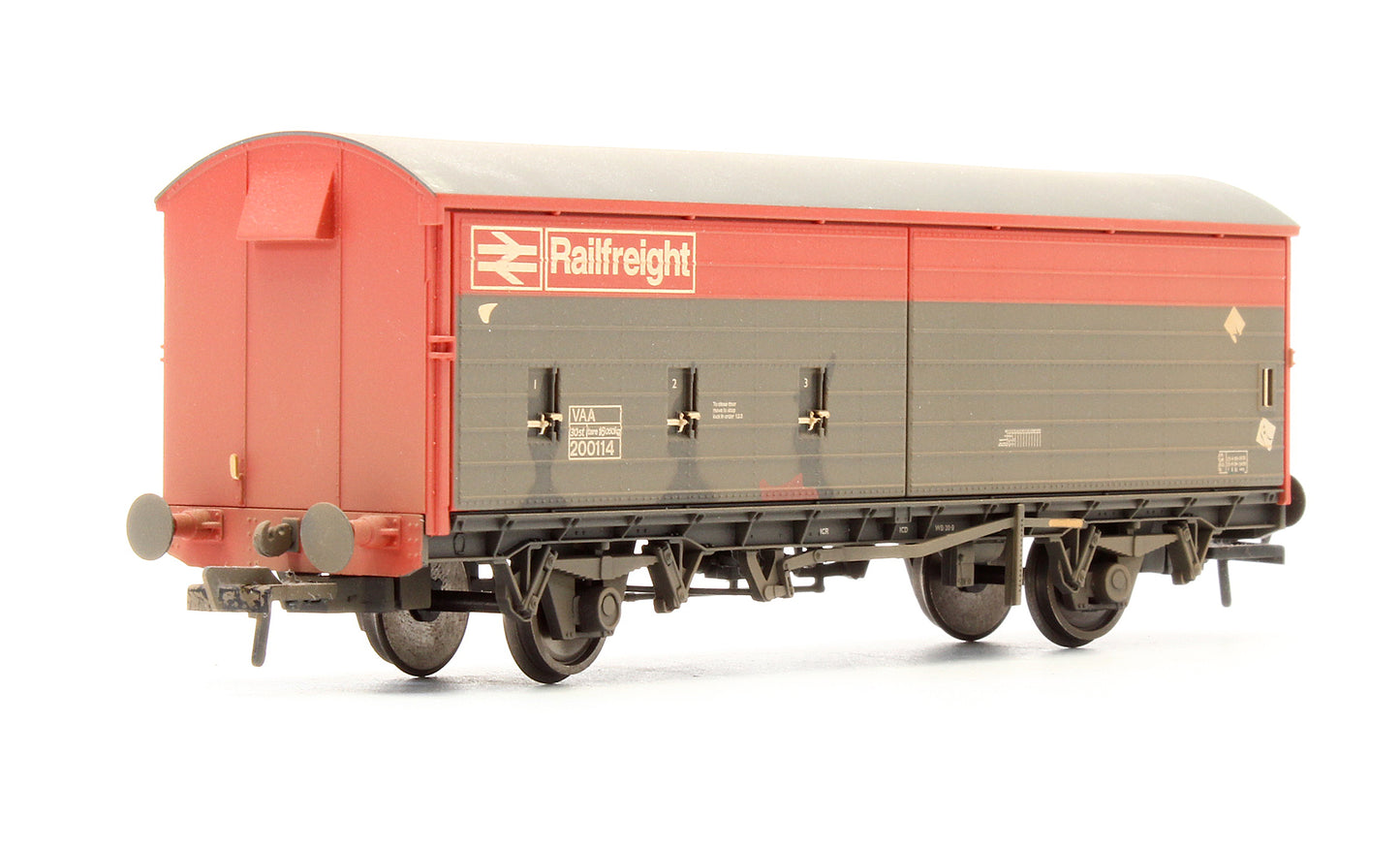 Pre-Owned VAA Box Van BR Railfreight Red & Grey '200114' - Weathered