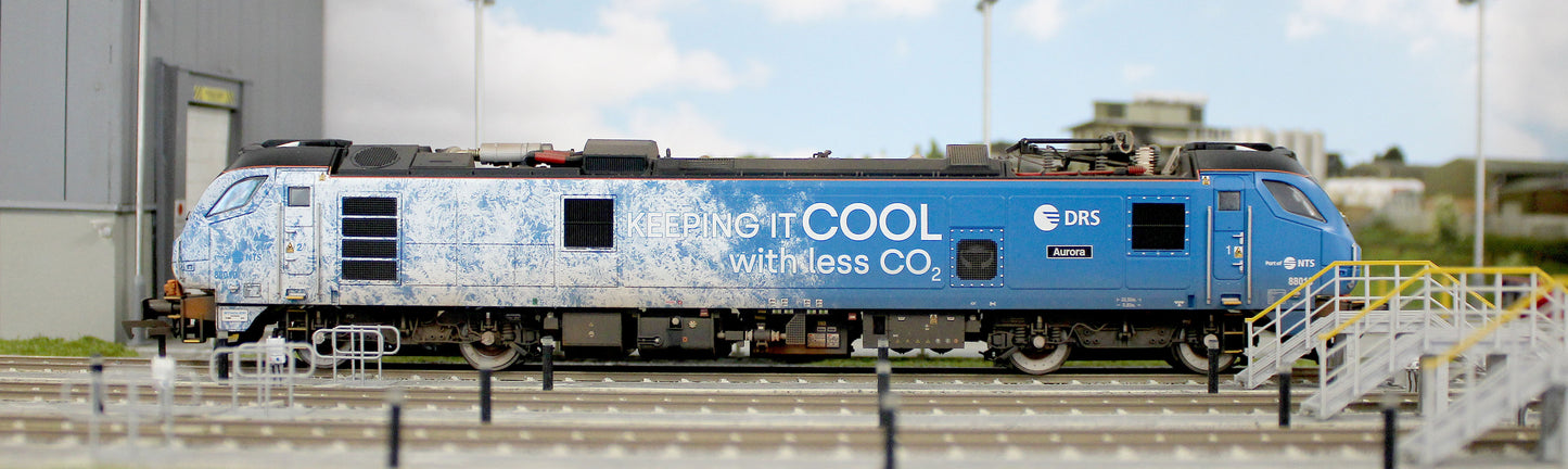 Highly Detailed Premium Weathered Class 88 'Aurora' 88010 DRS Refrigerated Rail Electro-Diesel Locomotive