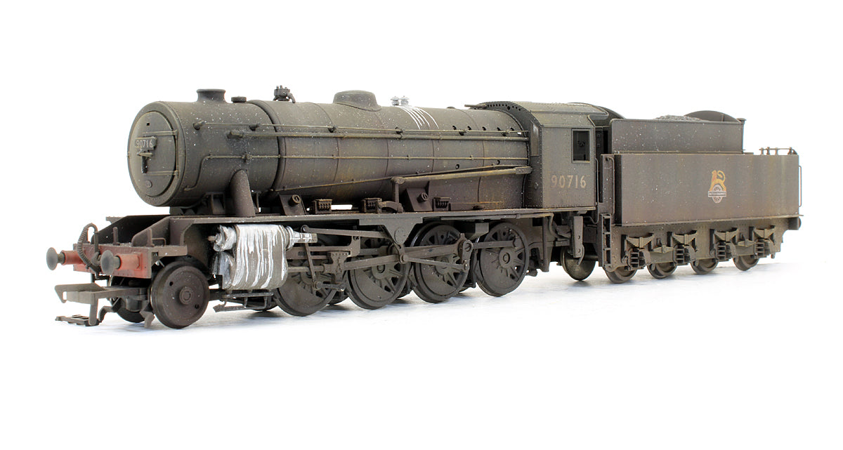 Pre-Owned WD 2-8-0 Austerity '90716' BR Black Early Emblem Steam Locomotive - Renumbered & Custom Weathered