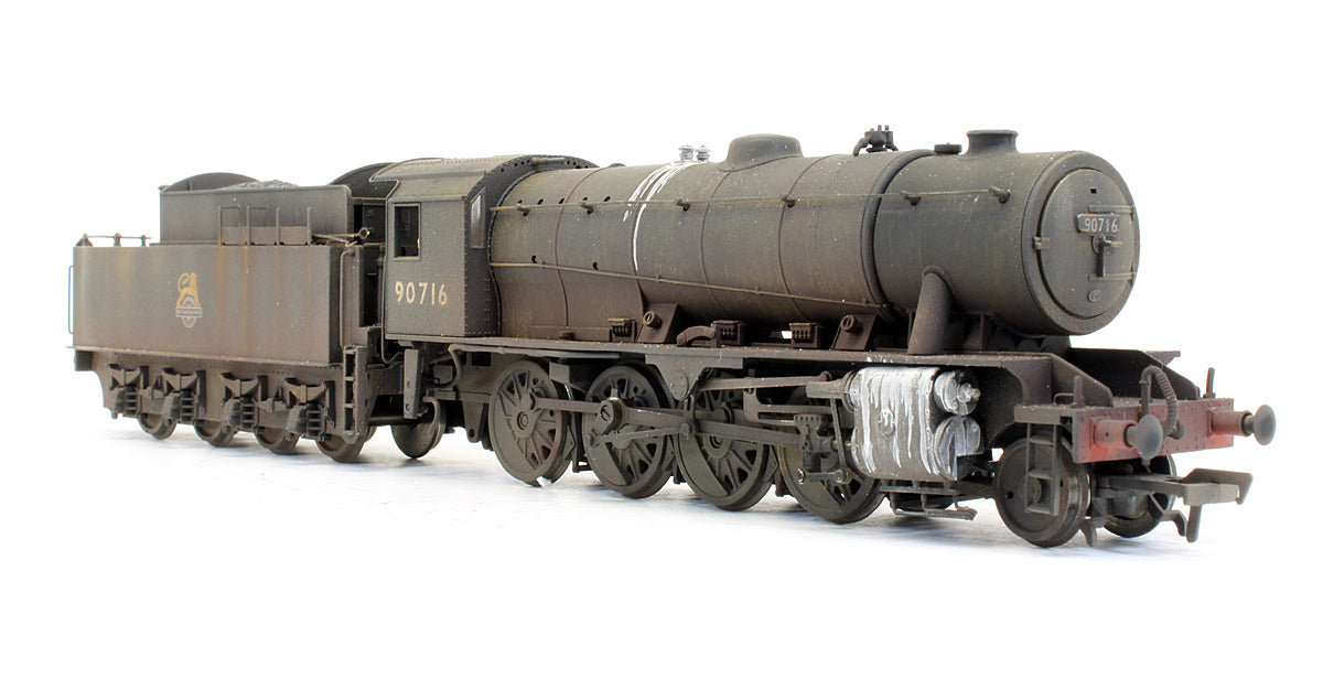 Pre-Owned WD 2-8-0 Austerity '90716' BR Black Early Emblem Steam Locomotive - Renumbered & Custom Weathered