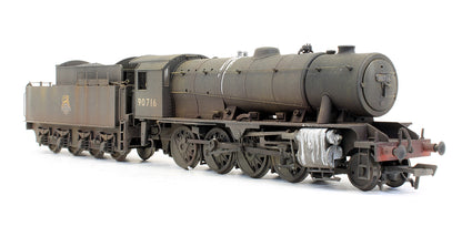 Pre-Owned WD 2-8-0 Austerity '90716' BR Black Early Emblem Steam Locomotive - Renumbered & Custom Weathered