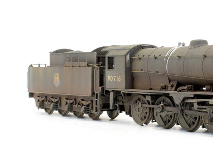 Pre-Owned WD 2-8-0 Austerity '90716' BR Black Early Emblem Steam Locomotive - Renumbered & Custom Weathered